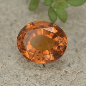 granada hessonita Laranja Profundo Natural 2.42ct, oval, VS