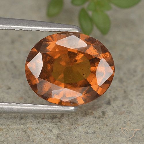 2.23ct Natural Laranja médio-escuro granada hessonita, oval, VS
