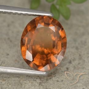 granada hessonita Laranja médio-escuro Natural 2.23ct, oval, VS