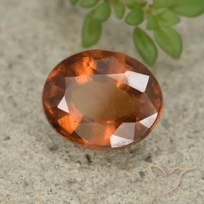 granada hessonita Laranja médio-escuro Natural 2.46ct, oval, VS