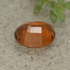 Granada hessonita laranja natural 2,76ct, corte oval, VS