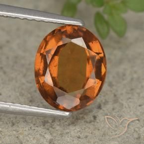 granada hessonita Laranja médio-escuro Natural 2.36ct, oval, VS
