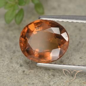 granada hessonita Laranja Profundo Natural 2.66ct, oval, VS