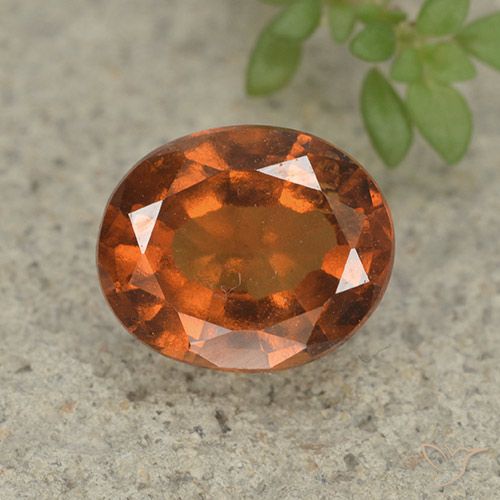 2.52ct Natural Laranja Profundo granada hessonita, oval, VS
