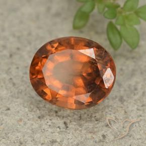 granada hessonita Laranja Profundo Natural 2.52ct, oval, VS
