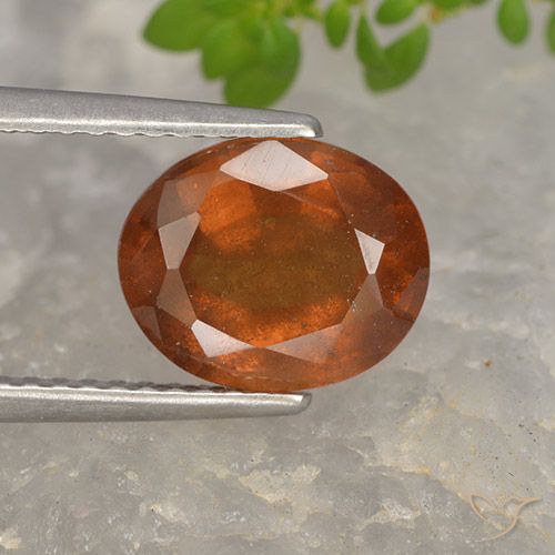 2.68ct Natural âmbar laranja granada hessonita, oval, VS-SI
