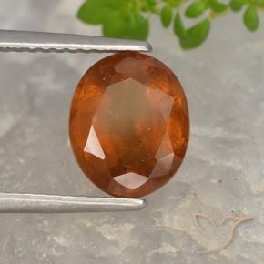 granada hessonita âmbar laranja Natural 2.68ct, oval, VS-SI