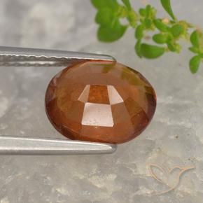 granada hessonita âmbar laranja Natural 2.68ct, oval, VS-SI