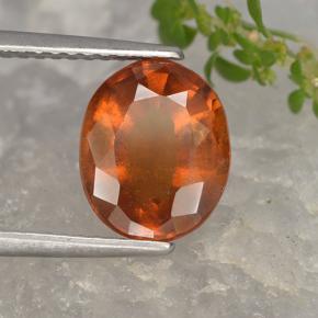 Granada Hessonita Laranja Médio Natural 2.95ct, Corte Oval, VS-SI
