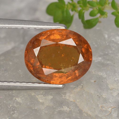 2.58ct Natural Laranja Profundo granada hessonita, oval, VS-SI