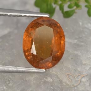 granada hessonita Laranja Profundo Natural 2.58ct, oval, VS-SI