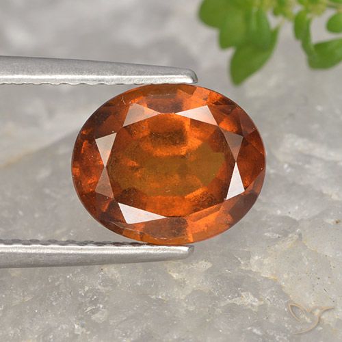 2.46ct Natural Laranja médio-escuro granada hessonita, oval, VS-SI