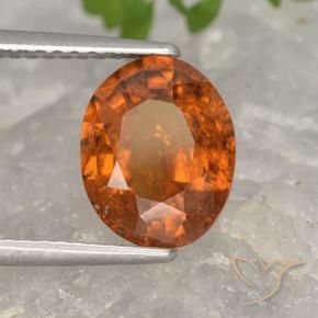granada hessonita Laranja médio-escuro Natural 2.80ct, oval, VS-SI