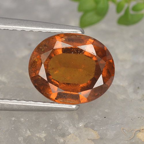 2.37ct Natural laranja avermelhado granada hessonita, oval, VS-SI
