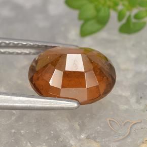 granada hessonita laranja avermelhado Natural 2.37ct, oval, VS-SI