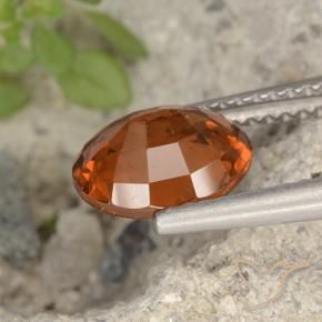 granada hessonita Laranja médio-escuro Natural 2.07ct, oval, VS-SI