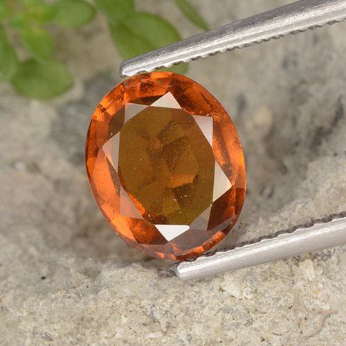 2.10ct Natural Laranja Profundo granada hessonita, oval, VS