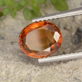 granada hessonita Laranja Profundo Natural 2.10ct, oval, VS