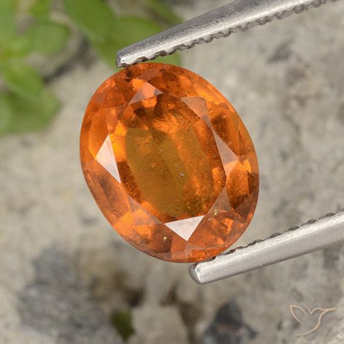 2.23ct Natural Laranja Profundo granada hessonita, oval, VS-SI
