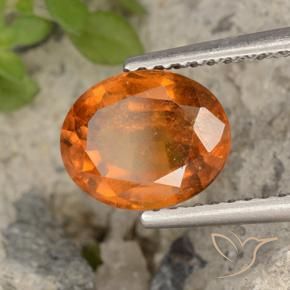 granada hessonita Laranja Profundo Natural 2.23ct, oval, VS-SI