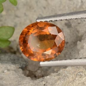 granada hessonita Laranja médio-escuro Natural 1.81ct, oval, VS