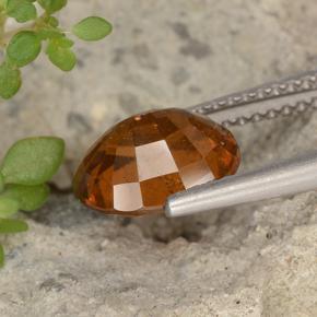 Granada hessonita laranja natural 2,65ct, corte oval, VS-SI
