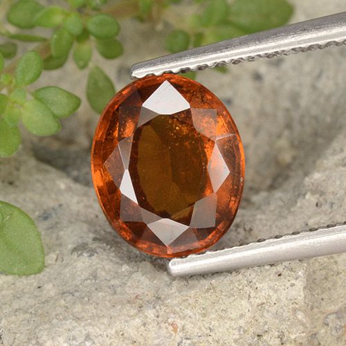 2.40ct Natural Laranja Profundo granada hessonita, oval, VS-SI