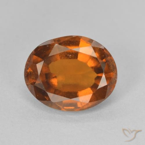 2.50ct Natural Laranja Profundo granada hessonita, oval, VVS-VS