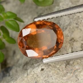 granada hessonita Laranja Profundo Natural 1.92ct, oval, VS