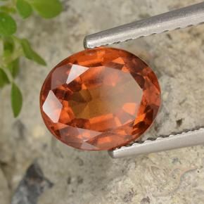granada hessonita Laranja Profundo Natural 1.99ct, oval, VS