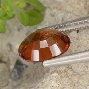 granada hessonita laranja avermelhado Natural 2.01ct, oval, VS-SI