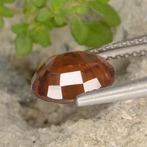 granada hessonita Laranja Profundo Natural 2.14ct, oval, VS