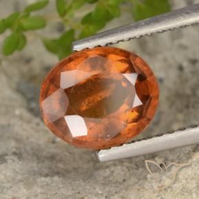 granada hessonita âmbar laranja Natural 2.10ct, oval, VS-SI