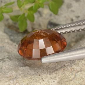 granada hessonita âmbar laranja Natural 2.10ct, oval, VS-SI