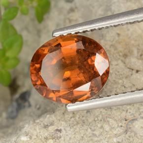 granada hessonita Laranja médio-escuro Natural 2.09ct, oval, VS-SI