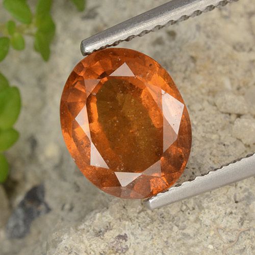 2.63ct Natural Laranja Profundo granada hessonita, oval, VS-SI