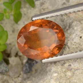 granada hessonita Laranja Profundo Natural 2.63ct, oval, VS-SI