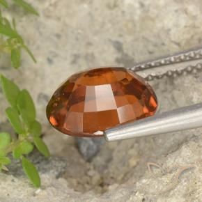granada hessonita laranja avermelhado Natural 2.55ct, oval, VVS-VS