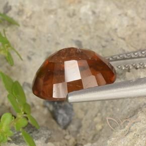 granada hessonita laranja avermelhado Natural 3.05ct, oval, VS-SI