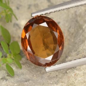 Granada Hessonita Laranja médio-escuro Natural 1.95ct, Corte Oval, VS