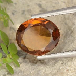 Granada Hessonita Laranja médio-escuro Natural 1.95ct, Corte Oval, VS