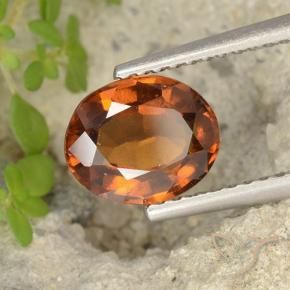 granada hessonita âmbar laranja Natural 1.69ct, oval, VS