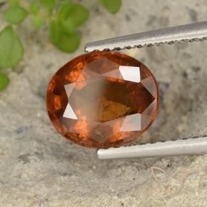 granada hessonita Laranja médio-escuro Natural 2.74ct, oval, VS-SI