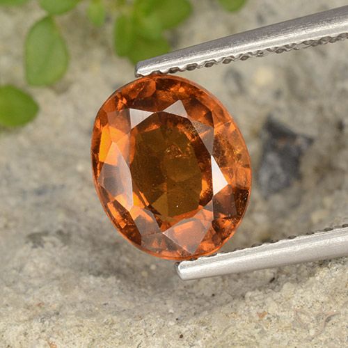 2.26ct Natural Laranja Profundo granada hessonita, oval, VS-SI