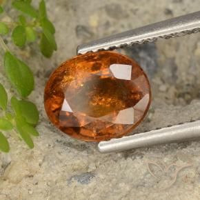 granada hessonita Laranja Profundo Natural 1.79ct, oval, VS-SI