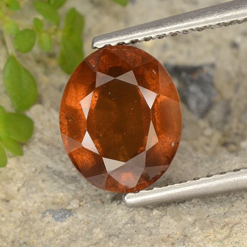 2.64ct Natural Laranja Médio granada hessonita, oval, VS-SI