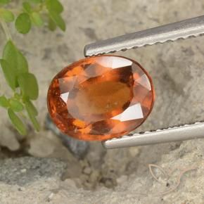 granada hessonita Laranja médio-escuro Natural 1.97ct, oval, VS-SI