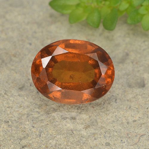 2.25ct Natural âmbar laranja granada hessonita, oval, VS-SI