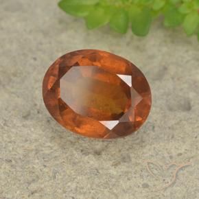 granada hessonita âmbar laranja Natural 2.25ct, oval, VS-SI
