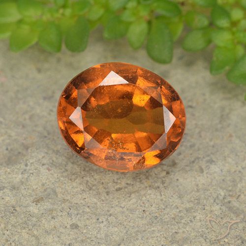 1.86ct Natural Laranja amarelado granada hessonita, oval, VS-SI